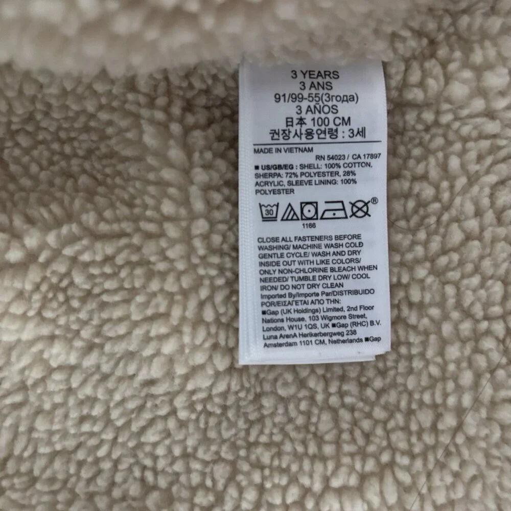 Gap‎ Toddler 3T Pink Corduroy Jacket Shearling Lined Western Neutrals School
